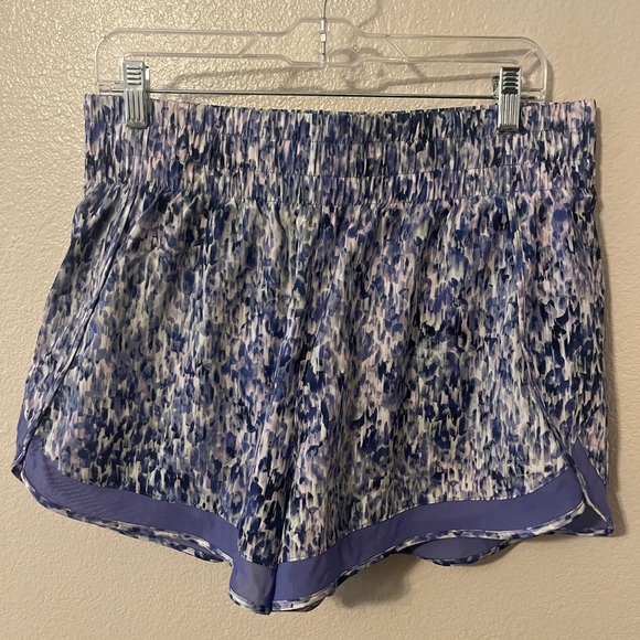 Athleta Pants - Athleta Mesh Racer Run Short- Abstract Blue